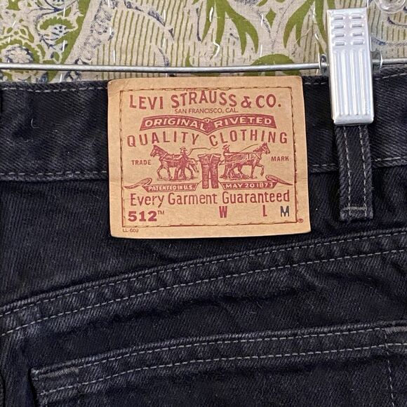Vintage 1999 Black Denim Levis 512 Jeans Size 9 JR - Picture 11 of 16